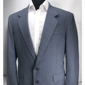H Freeman Two Button Sport Coat Blue-Gray Jacket -
